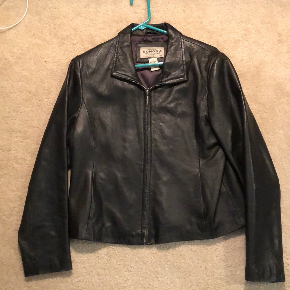 Black Leather Jean Jacket